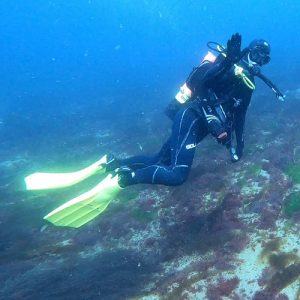 PADI Open water Diver Student training in Dunserverick Northern Ireland